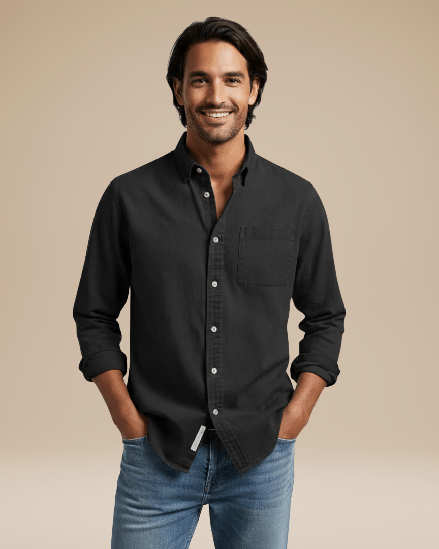 Aurazio Camicia Uomo Casual Elegante In Cotone Morbido Vestibilità Regolare Confortevole Per Ogni Occasione