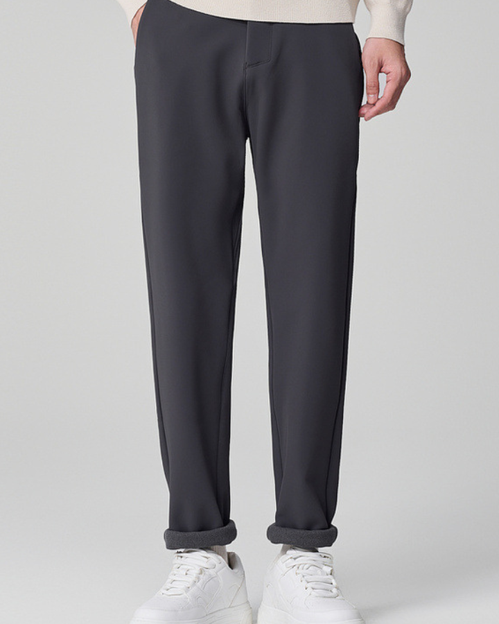 Aurazio Pantaloni Dritti Grigio Scuro da uomo