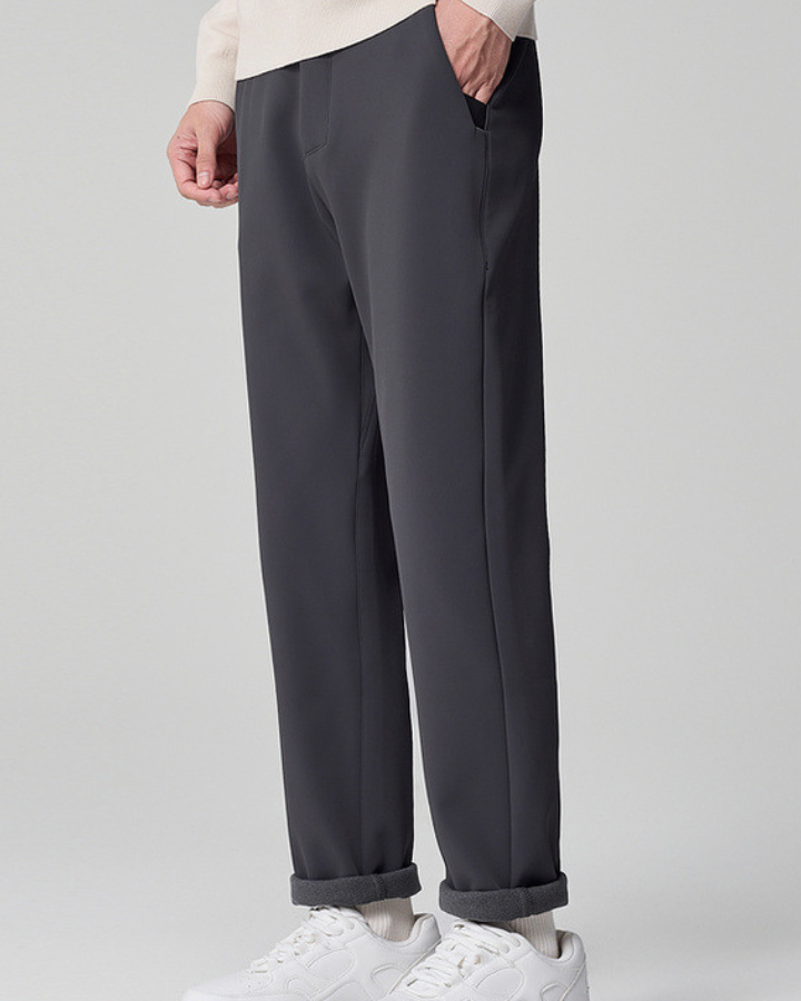 Aurazio Pantaloni Dritti Grigio Scuro da uomo