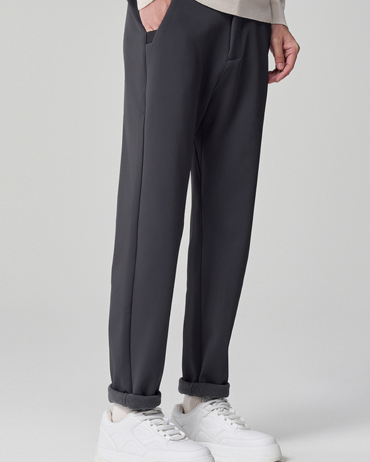 Aurazio Pantaloni Dritti Grigio Scuro da uomo