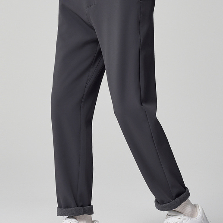 Aurazio Pantaloni Dritti Grigio Scuro da uomo