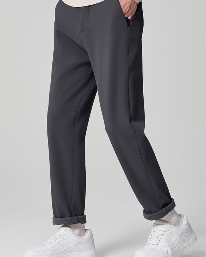 Aurazio Pantaloni Dritti Grigio Scuro da uomo