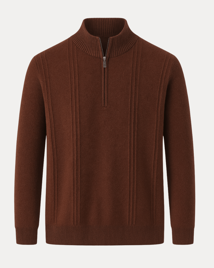 Aurazio Maglione Collo Alto a Coste Unisex Cashmere Morbido Caldo e Elegante Classico