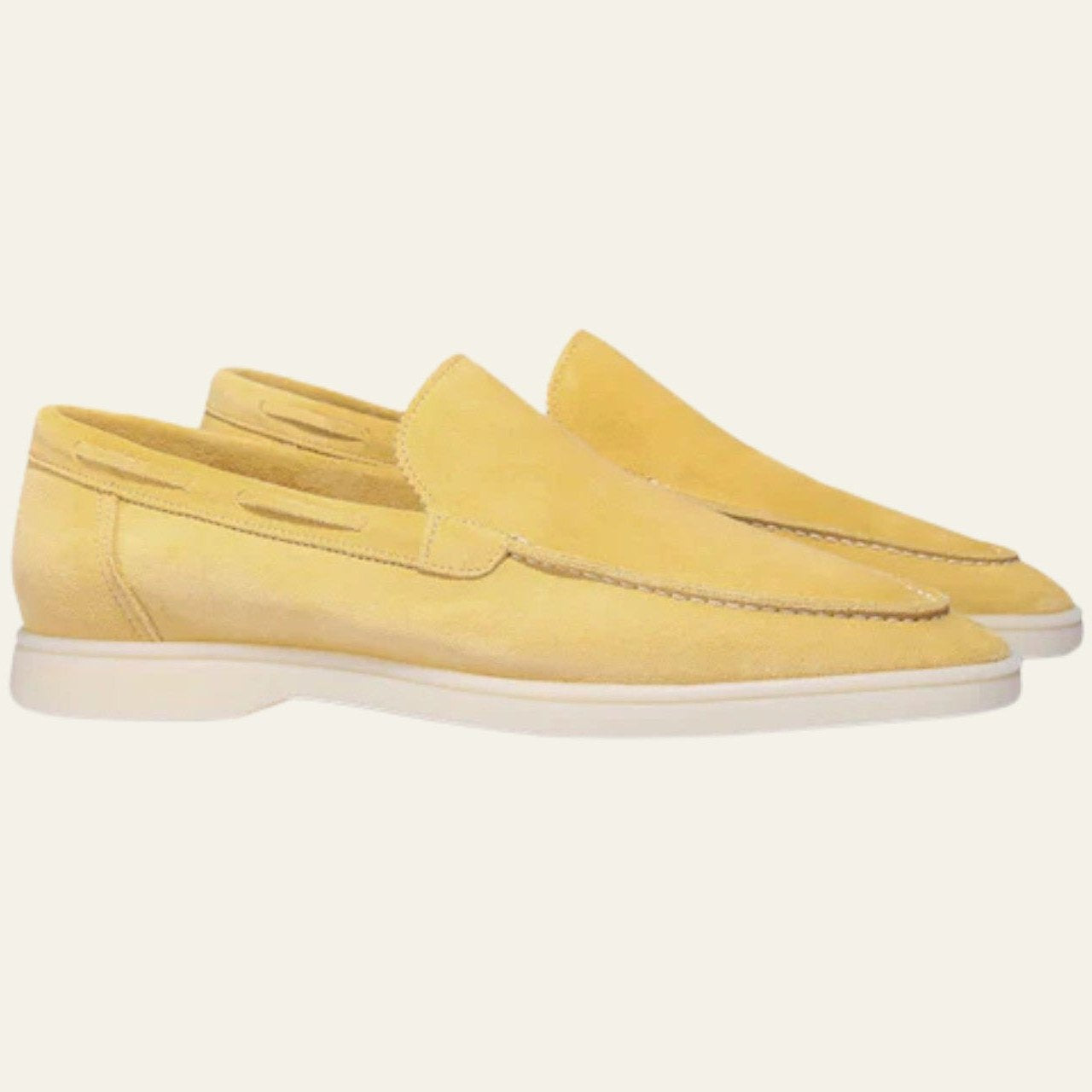 Mocassino Yacht Uomo in Camoscio Vegetale Giallo Chiaro Capri