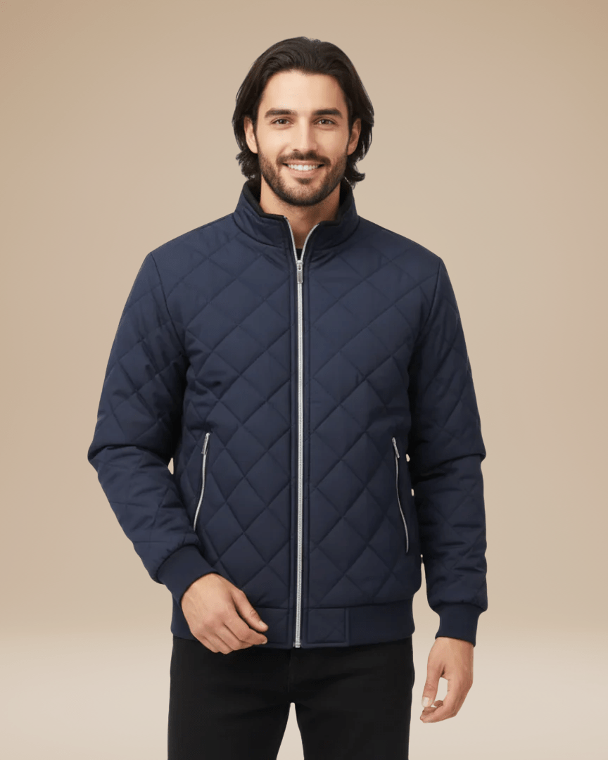 Aurazio Giacca Trapuntata Uomo Rombo Calore Leggero Imbottitura Leggera Mezza Stagione