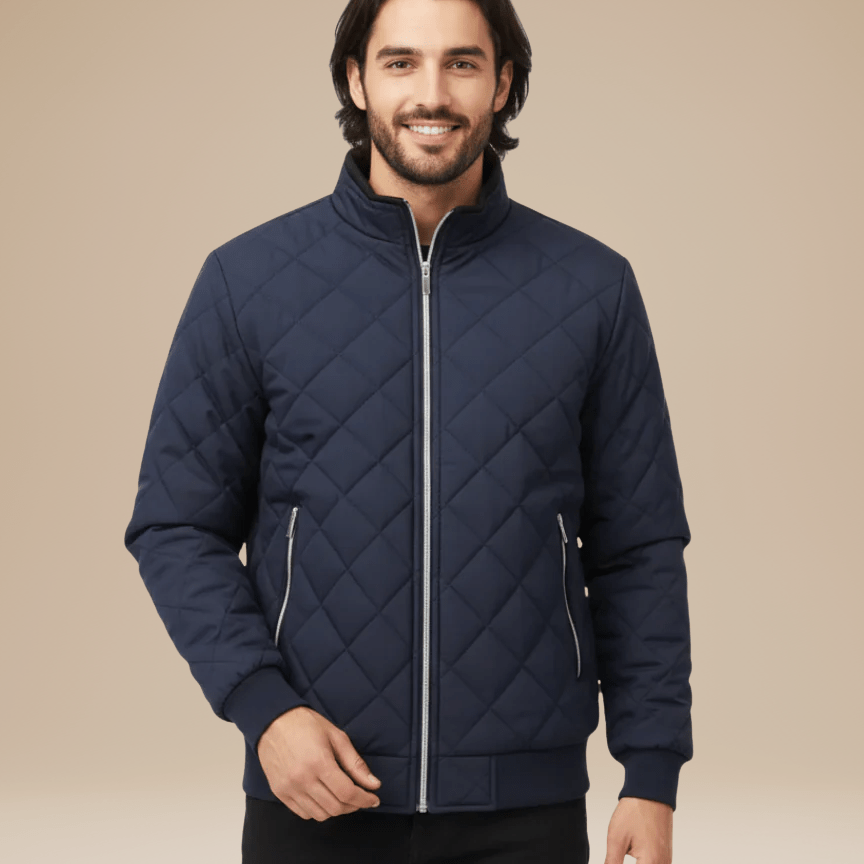 Aurazio Giacca Trapuntata Uomo Rombo Calore Leggero Imbottitura Leggera Mezza Stagione