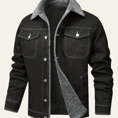 Aurazio Giacca in denim con fodera sherpa per Esploratori Urbani