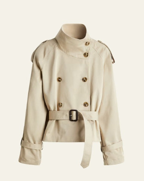 Aurazio Cappotto Trench in Twill da Donna