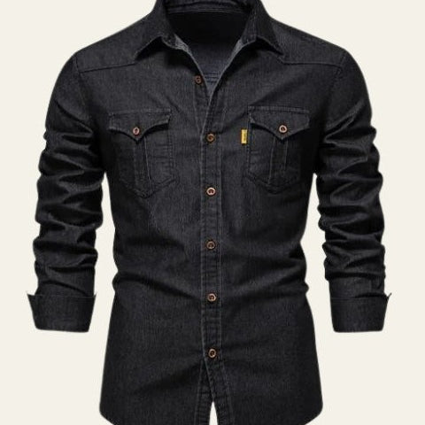 Aurazio Camicia di Jeans Classica da Uomo