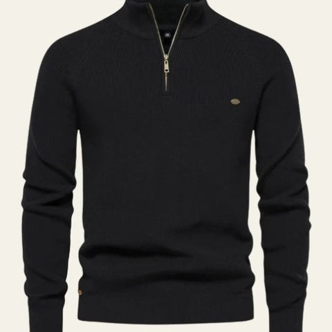 Aurazio Maglione con zip a collo alto da uomo