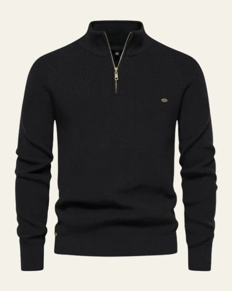 Aurazio Maglione con zip a collo alto da uomo