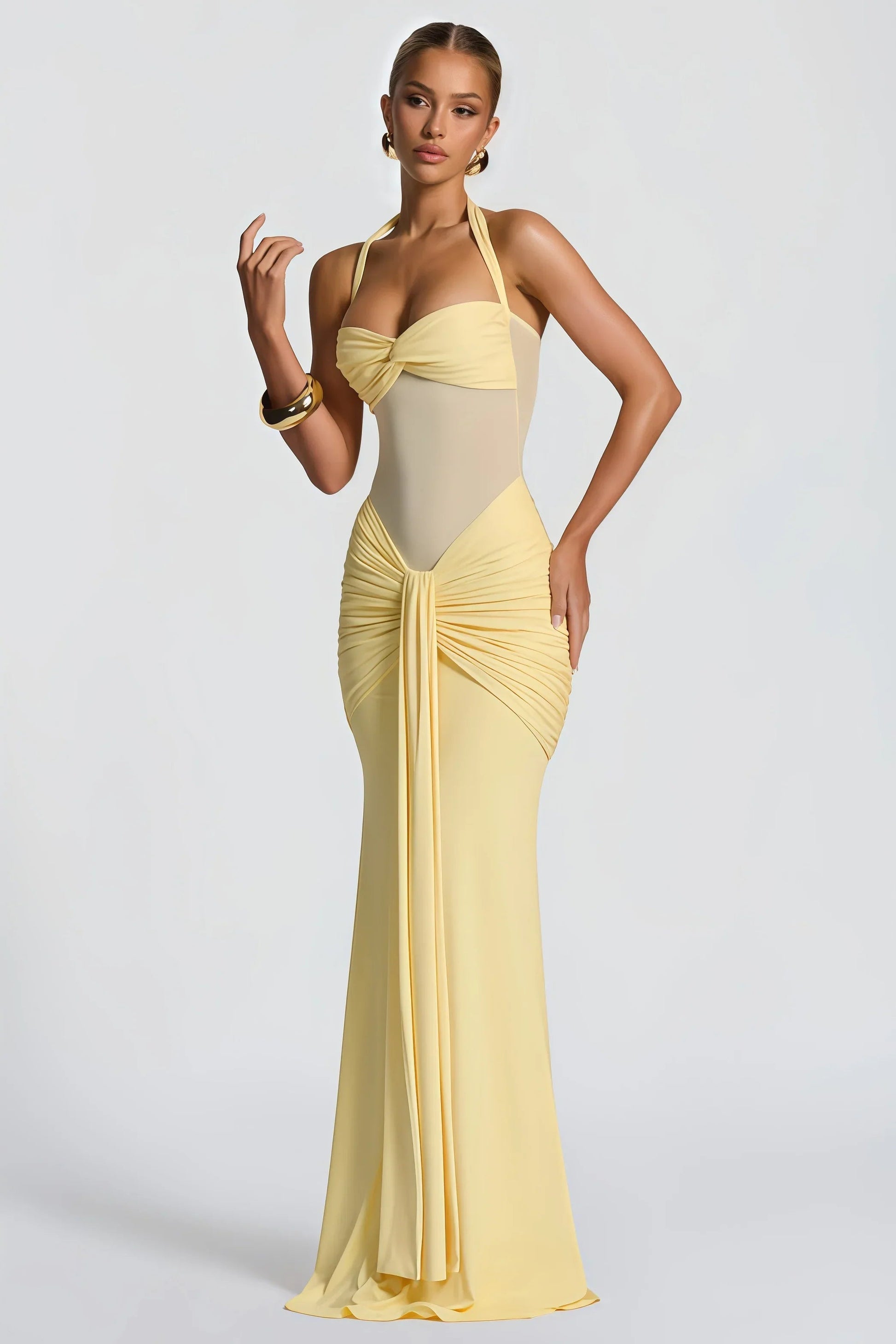 Aurazio Abito Lungo Elegante da Donna