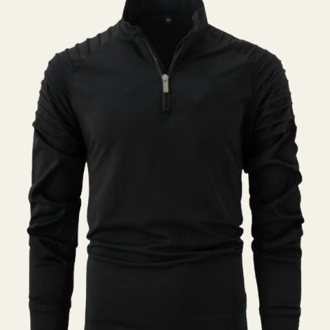 Aurazio Maglione Con Zip Frontale A Metà Da Uomo