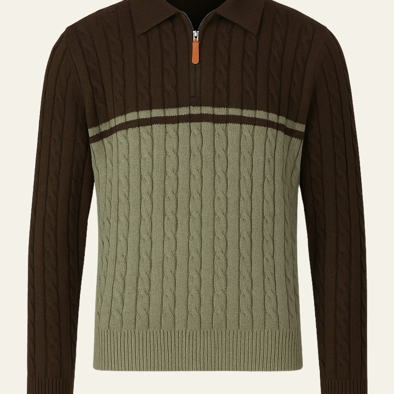 Aurazio Polo in Lana con zip a Mezza da uomo