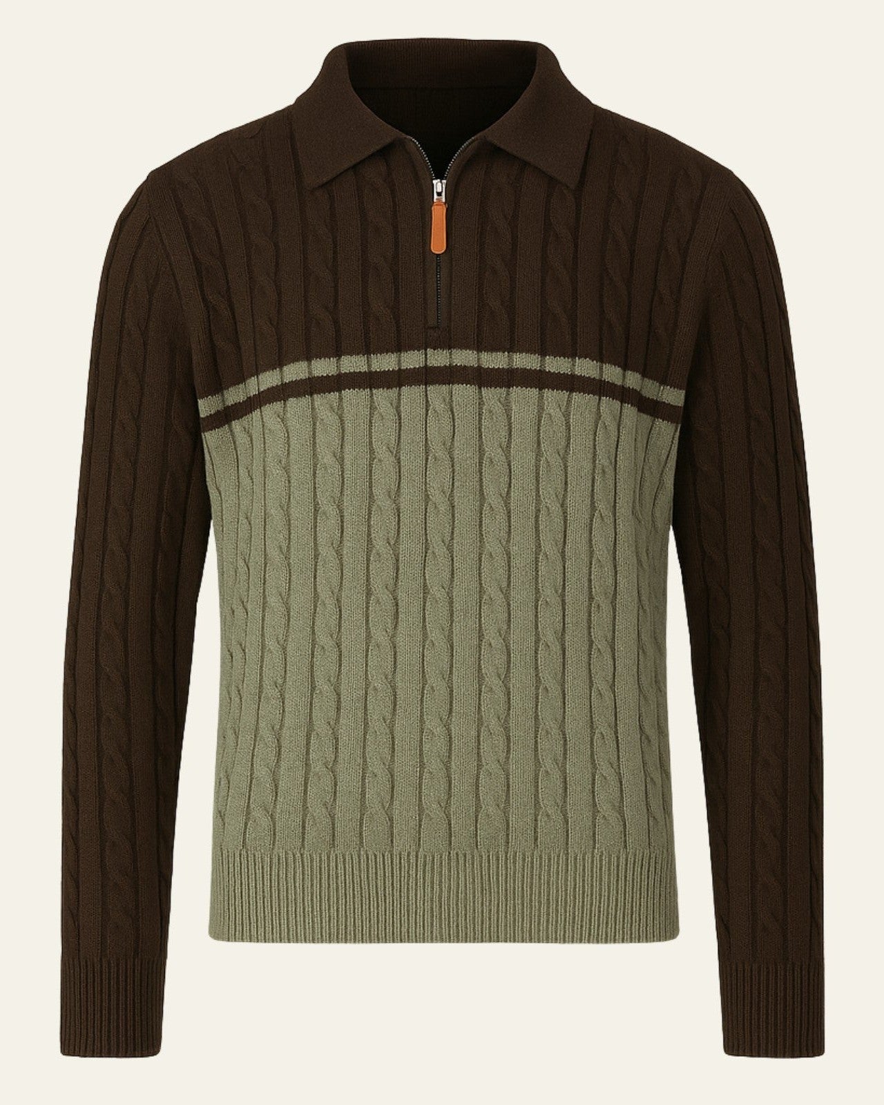 Aurazio Polo in Lana con zip a Mezza da uomo