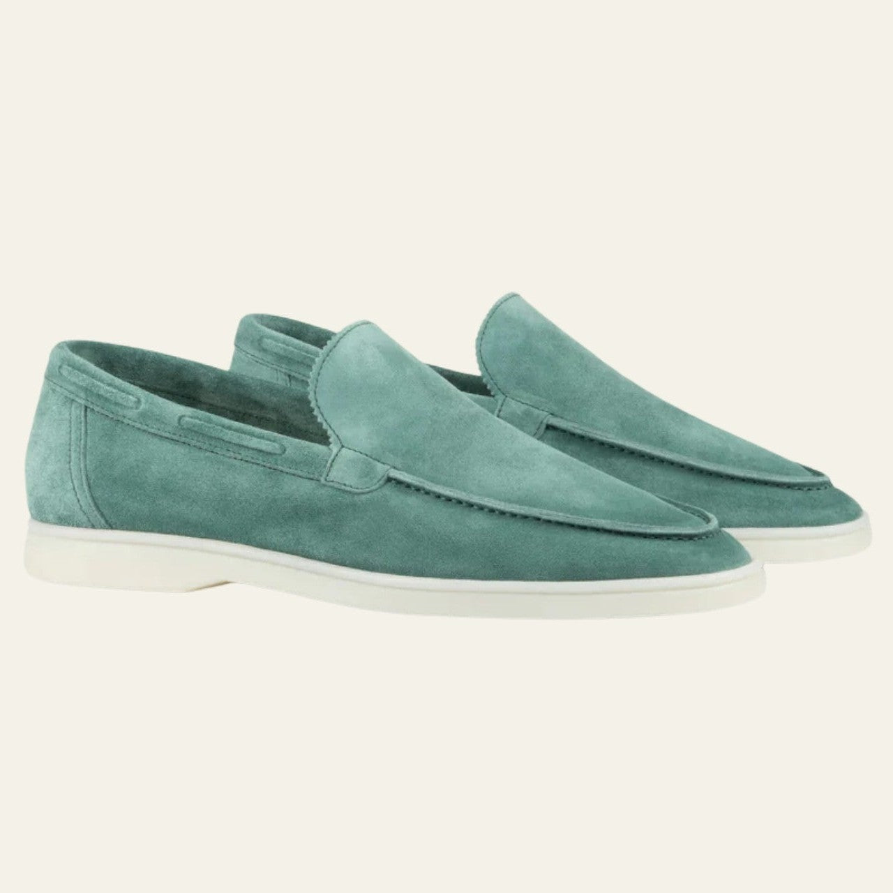 Mocassino Yacht Uomo in Suede Vegano Verde Smeraldo Rivierasco