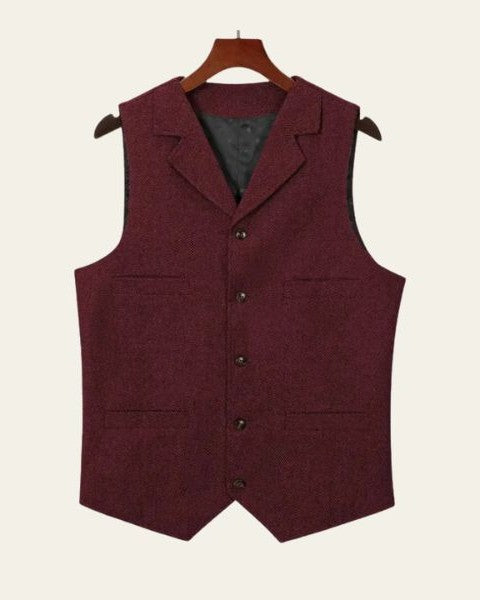 Aurazio Gilet in Tweed Classico per uomo