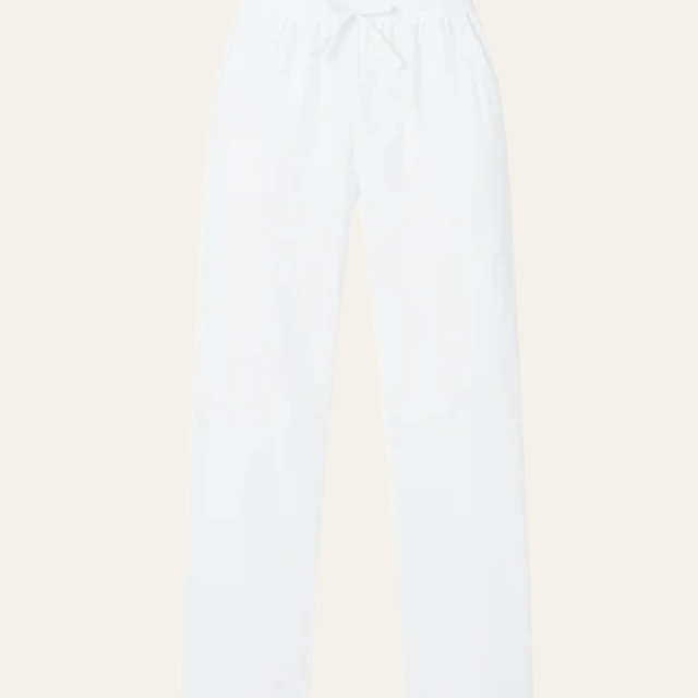 Aurazio Pantaloni in cotone-lino con coulisse da uomo