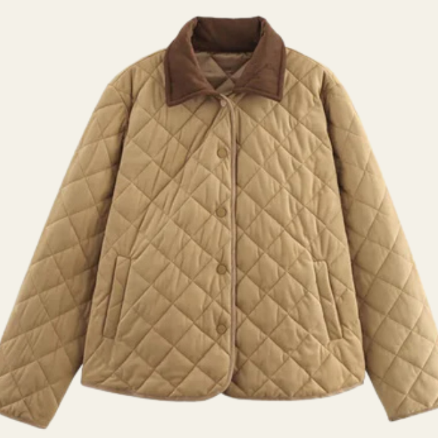 Giacca Donna Trapuntata in Cotone Stile Retrò Versatile