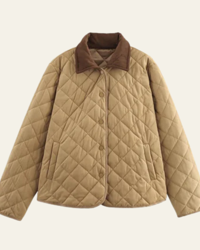 Giacca Donna Trapuntata in Cotone Stile Retrò Versatile