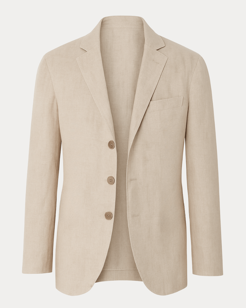 Aurazio Blazer Sartoriale Uomo Slim Fit Leggero Elegante Con Revers Classico E Chiusura A Tre Bottoni