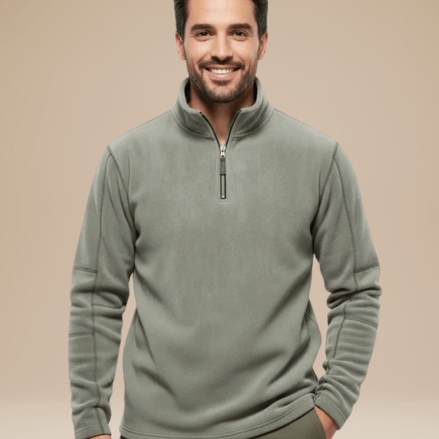 Aurazio Maglione In Pile Con Mezza Zip Unisex Caldo Leggero Per Trekking E Outdoor Protezione Collo Alto