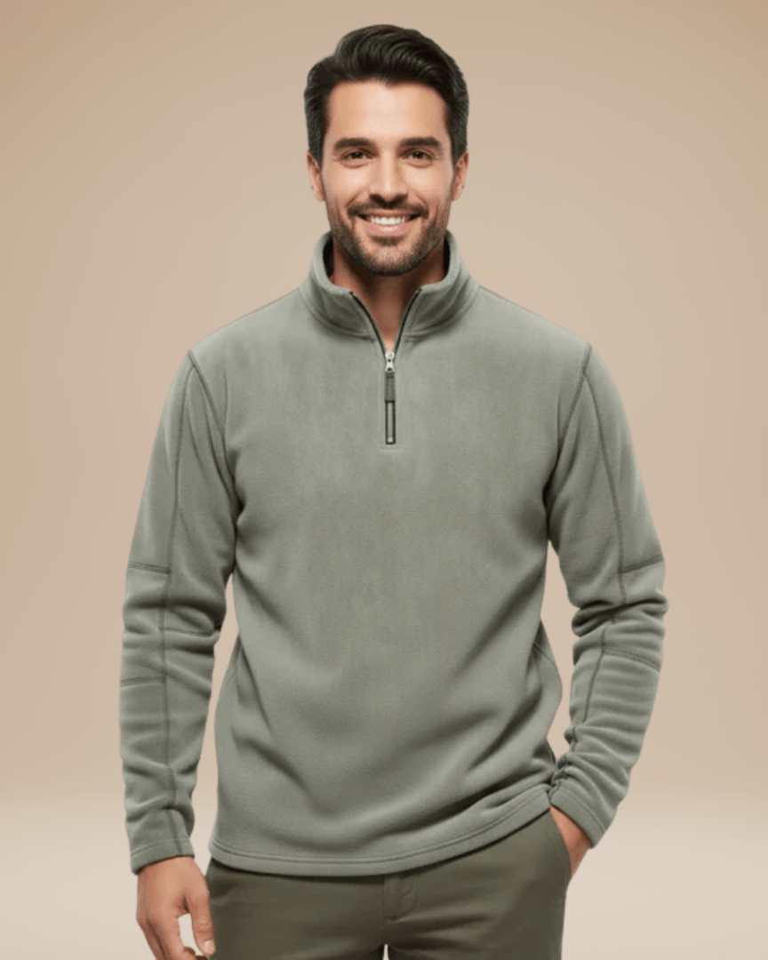 Aurazio Maglione In Pile Con Mezza Zip Unisex Caldo Leggero Per Trekking E Outdoor Protezione Collo Alto