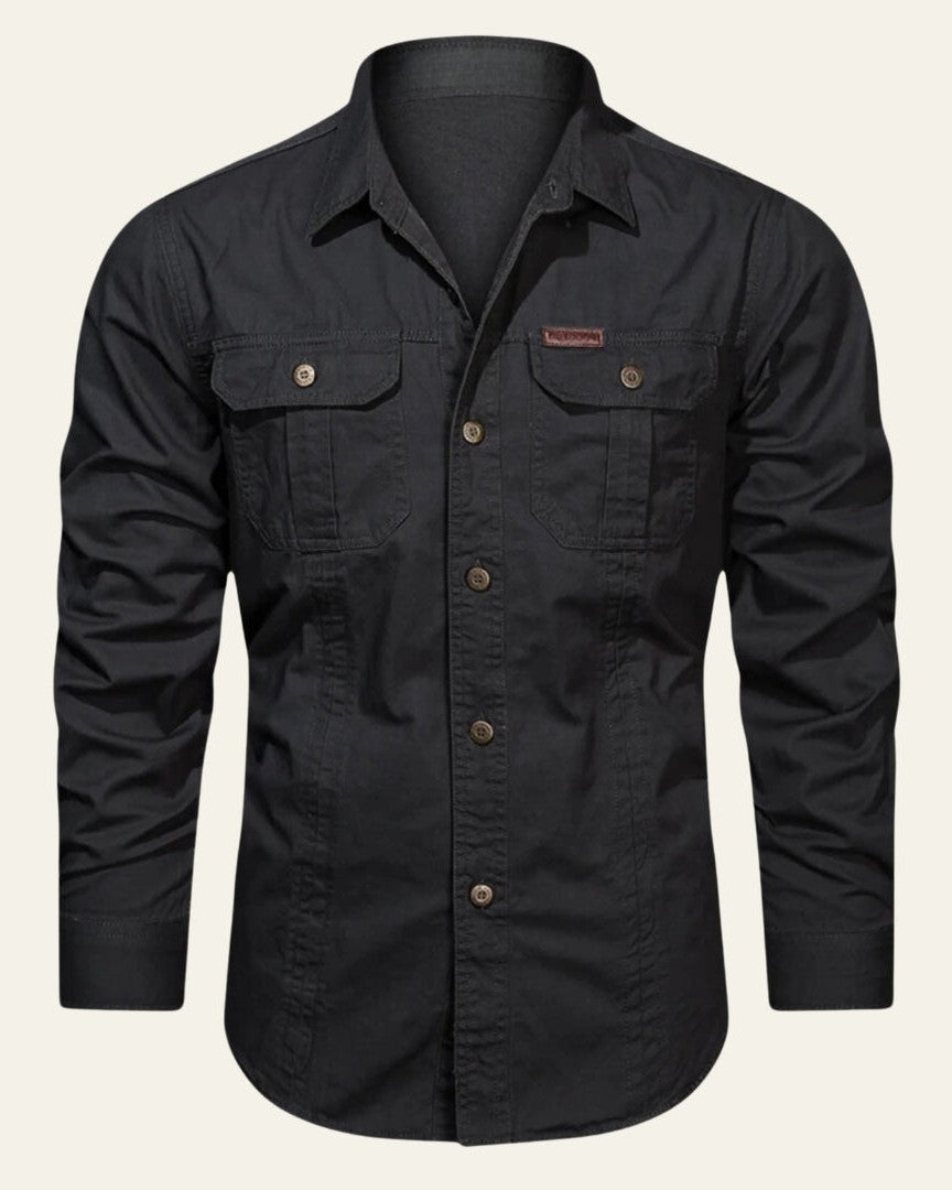 Aurazio Camicia Con Tasche Sul Petto Per Uomo