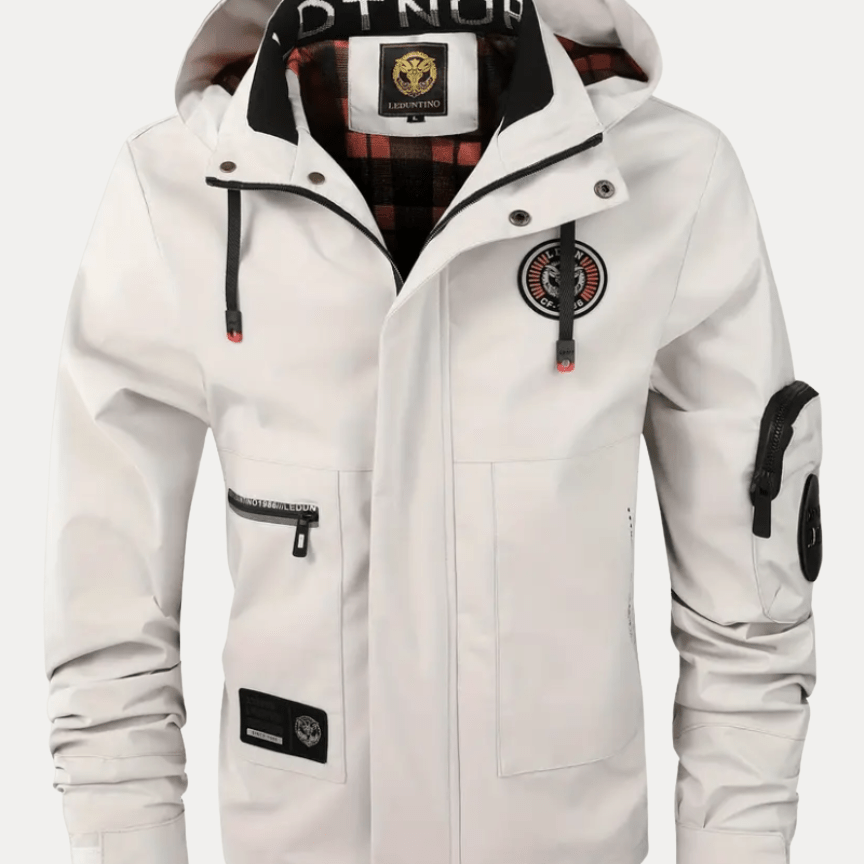 Aurazio Giacca Uomo Softshell Stile Urbano Antivento Resistente All Weather Con Zip