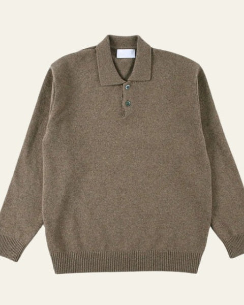 Aurazio Maglione polo in maglia morbida da uomo