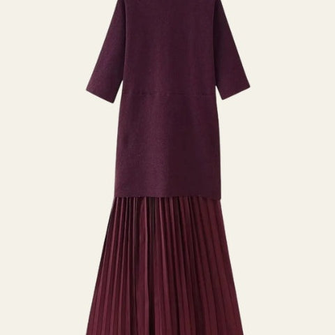 Aurazio Vestito in Maglia Plissettata da Donna