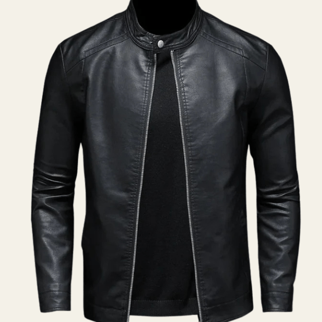 Aurazio Giacca Biker in Pelle Vegana per Uomo