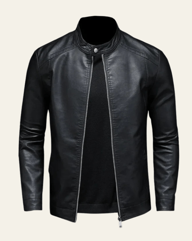 Aurazio Giacca Biker in Pelle Vegana per Uomo