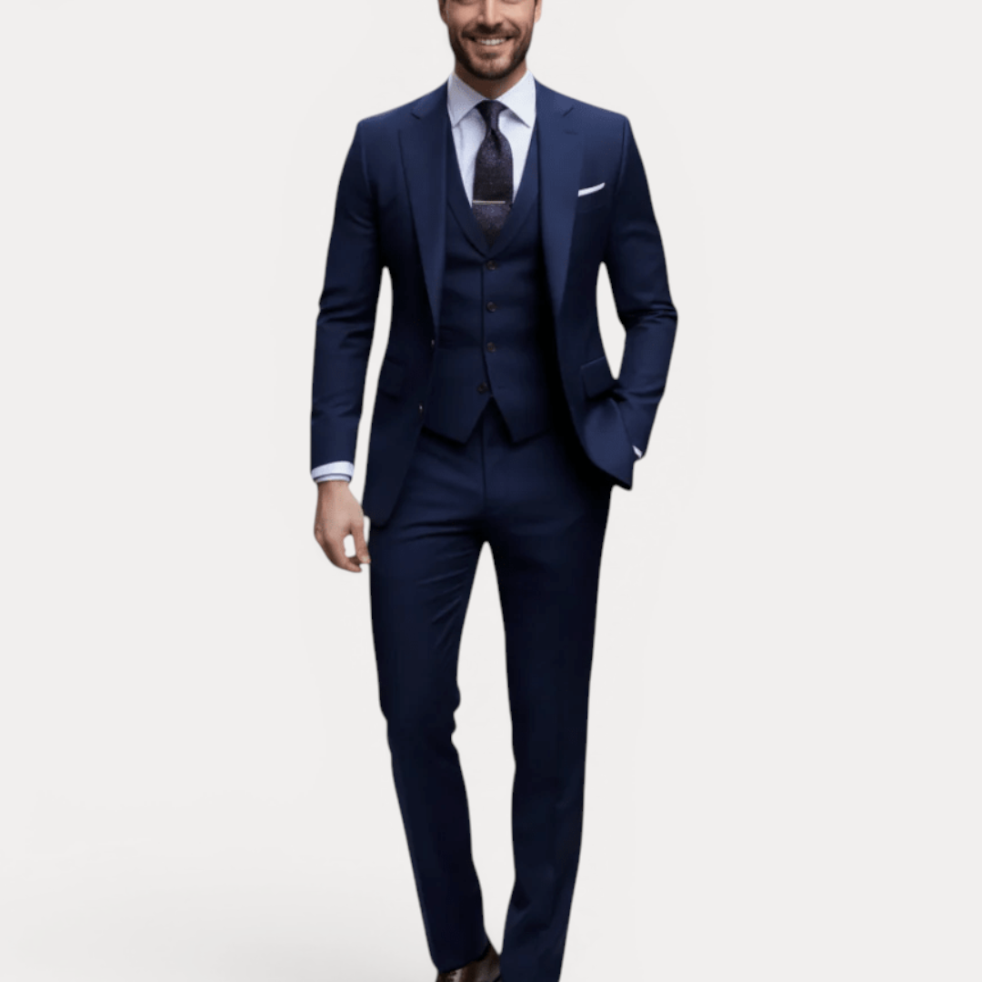 Abito Uomo Tre Pezzi Su Misura in Lana Stretch Formale