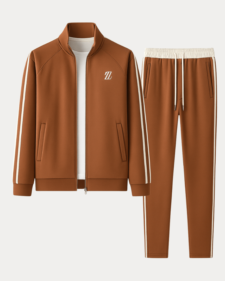 Aurazio Completo Sportivo Dinamico Uomo Con Giacca Zip Frontale Pantaloni Palestra Comfort