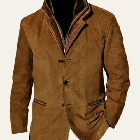 Aurazio Blazer di camoscio elegante da uomo