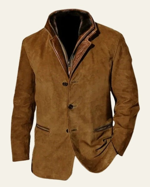 Aurazio Blazer di camoscio elegante da uomo