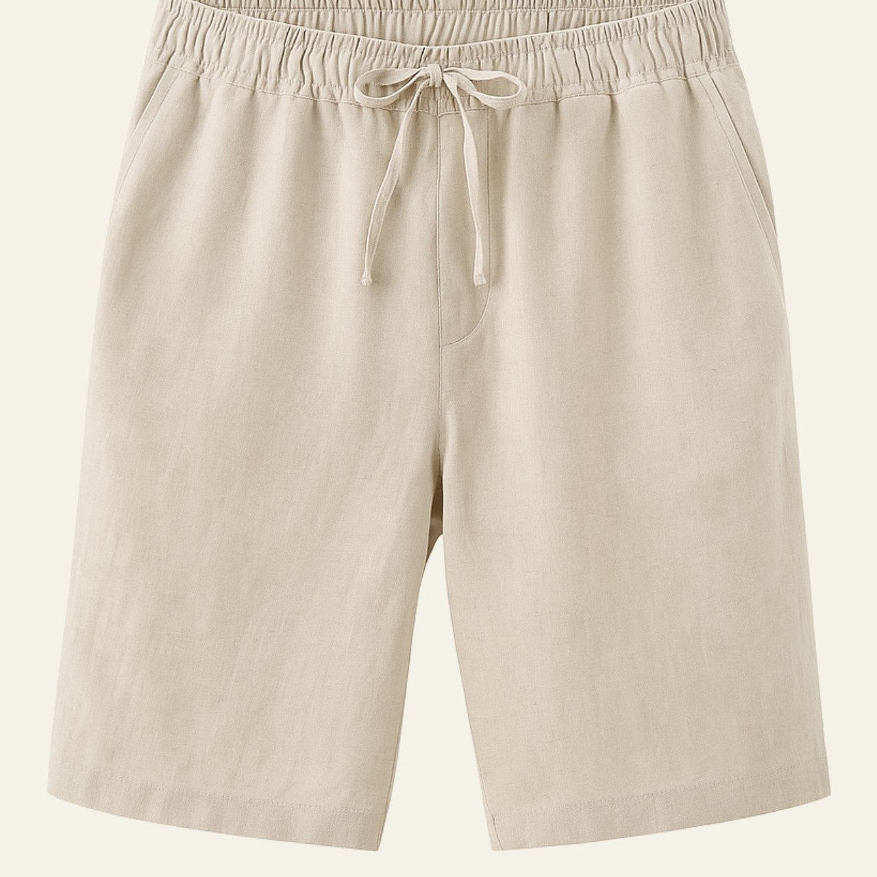 Aurazio Pantaloncini di lino con cordino da uomo