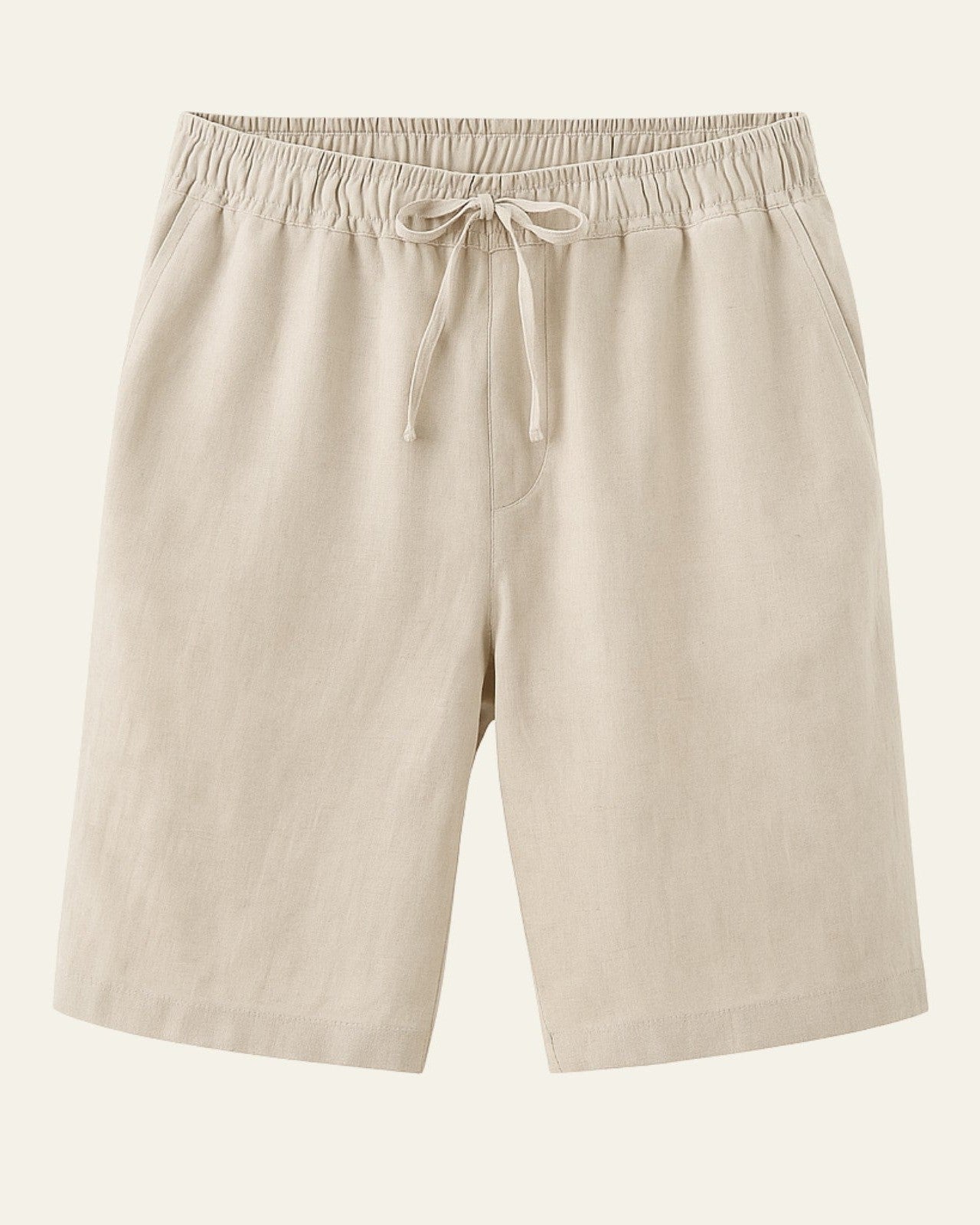 Aurazio Pantaloncini di lino con cordino da uomo