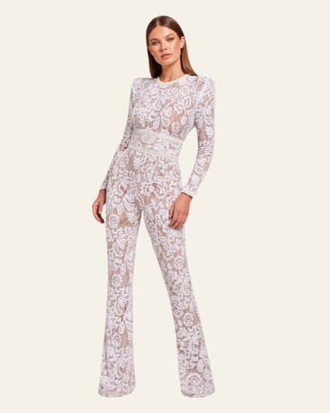 Aurazio Tuta in pizzo ricamato elegante da donna
