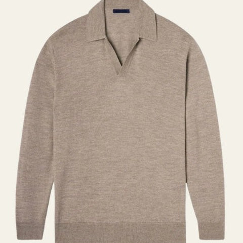 Aurazio Polo in Maglia a Maniche Lunghe da uomo