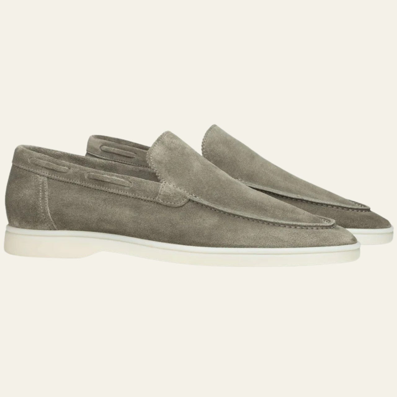 Mocassino Yacht Uomo in Camoscio Vegano Pistacchio Eleganza Riviera