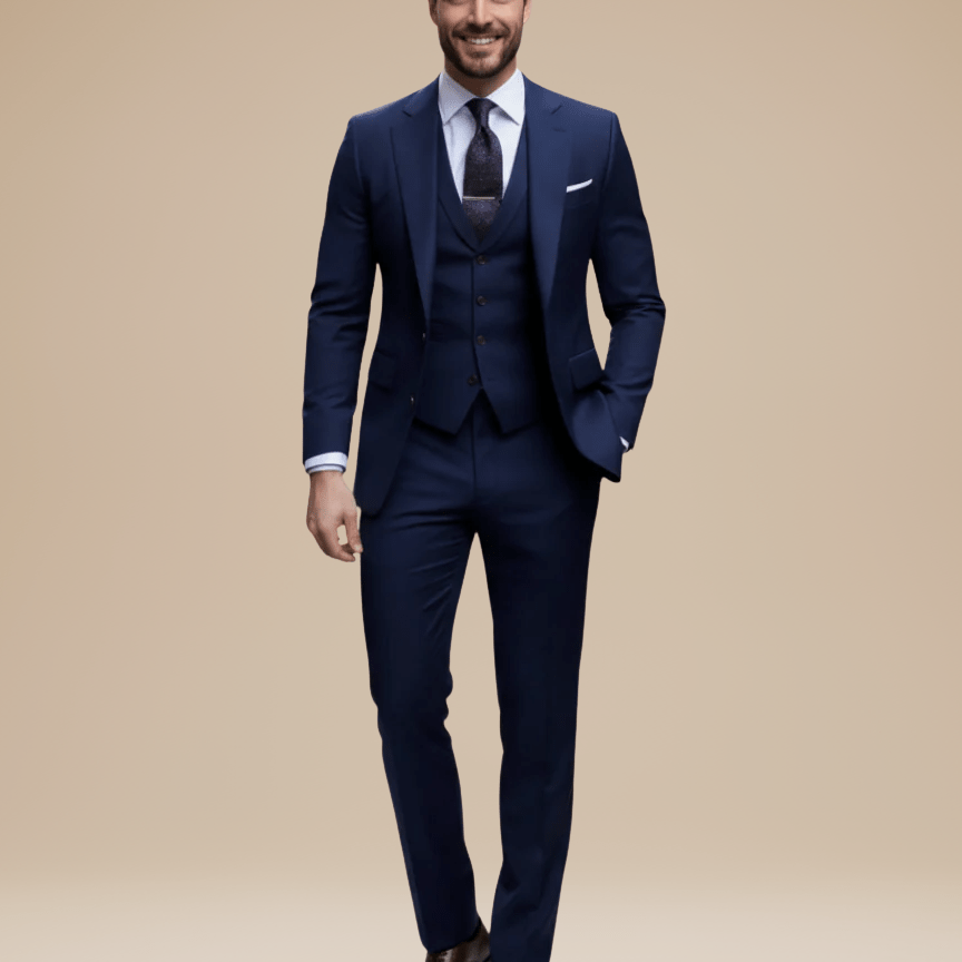 Aurazio Abito Tre Pezzi Su Misura Uomo In Lana Morbida Con Stretch Formale Elegante Confortevole Vestibilità Regolare