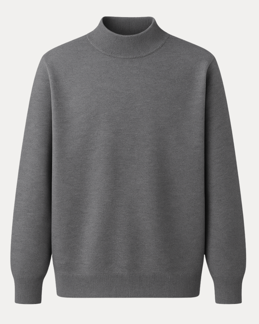 Aurazio Maglione Collo Alto Uomo In Misto Cotone Morbido Per Tutto Anno Comfort E Stile