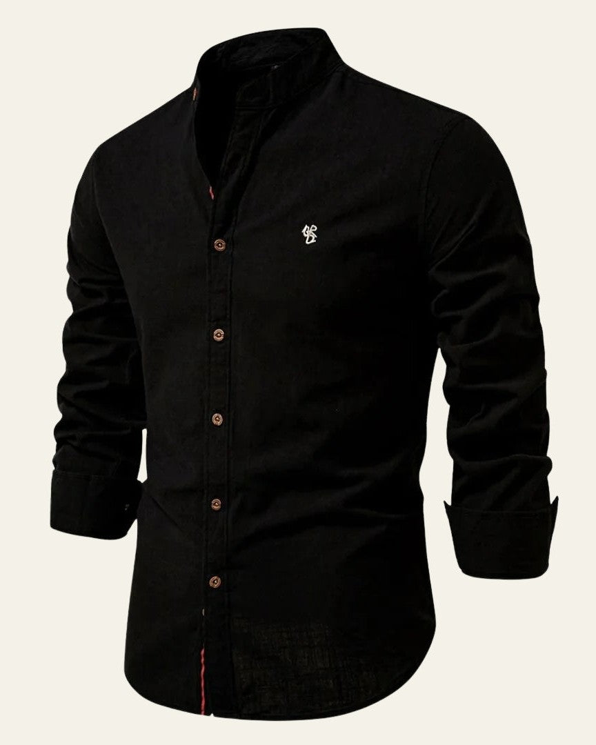 Aurazio Camicia Collo a Banda da Uomo