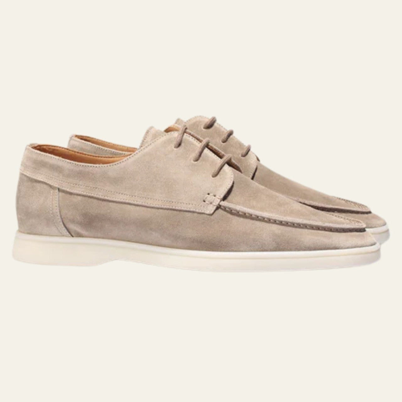 Aurazio Mocassino da Barca in Camoscio Vegetale da Uomo