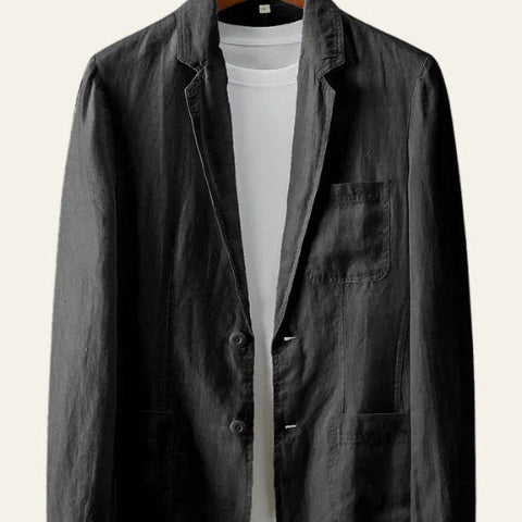 Aurazio Blazer Testurizzato in Lino Ecologico da uomo