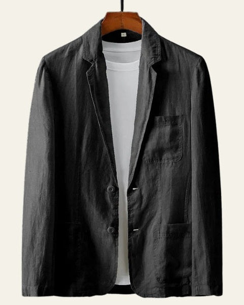 Aurazio Blazer Testurizzato in Lino Ecologico da uomo