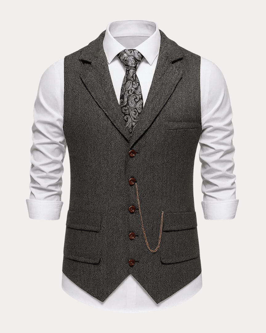 Aurazio Gilet Uomo Elegante Stile Classico Moderno Taglio Sartoriale Versatile Per Cerimonie E Lavoro