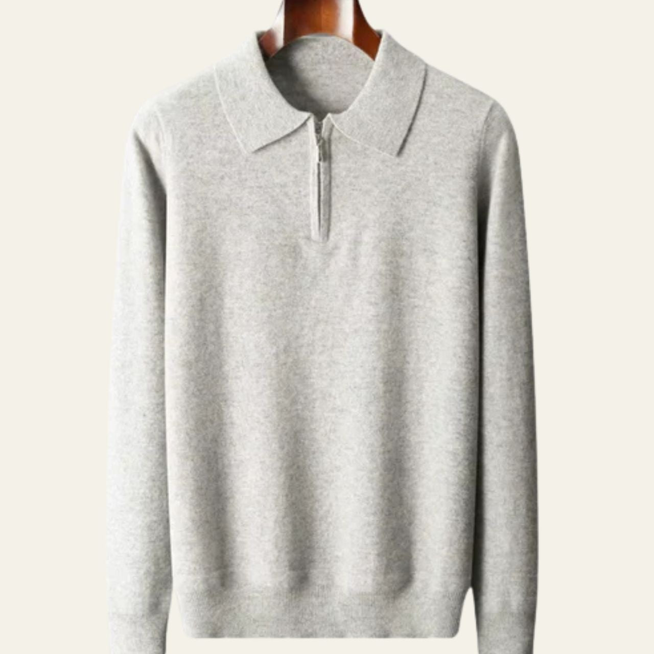 Aurazio Polo in Lana Merino con Zip da Uomo